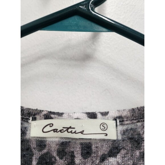 Cactus Tunic Top Wearable Art Butterfly Print Womens Small Purple Rhinestones - Picture 4 of 7